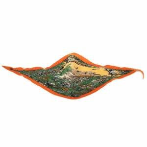 HERMES Black Silk Scarf